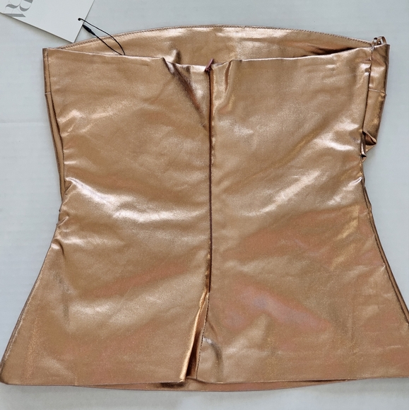 NWT ZARA strapless metallic top - Picture 5 of 11